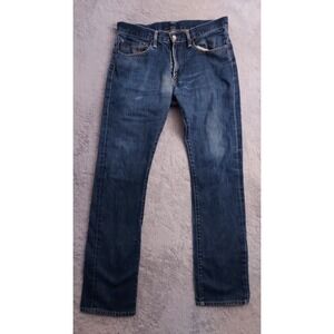 Polo Ralph Lauren Jeans Men 32x32 Slim Fit Dark Wash Blue Faded Denim 381 Cotton